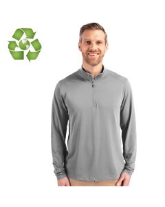 Cutter & Buck - Mens Virtue Eco Pique Recycled Quarter-Zip Pullover