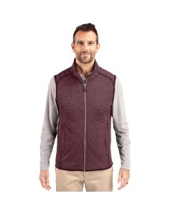 Cutter & Buck Men's Mainsail Sweater-Knit Full Zip Vest