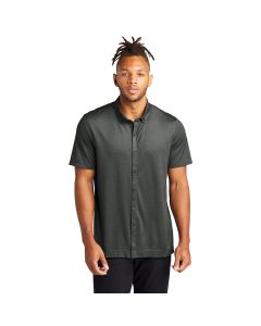 MERCER+METTLE Stretch Pique Full-Button Polo