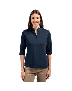Cutter & Buck Women's Virtue Eco Pique Recycled Half-Zip Hoodie